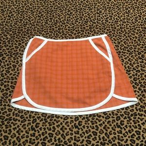 Urban Outfitters Picnic Dolphin Hem Mini Skirt Orange/Pink/Cream Size Medium
